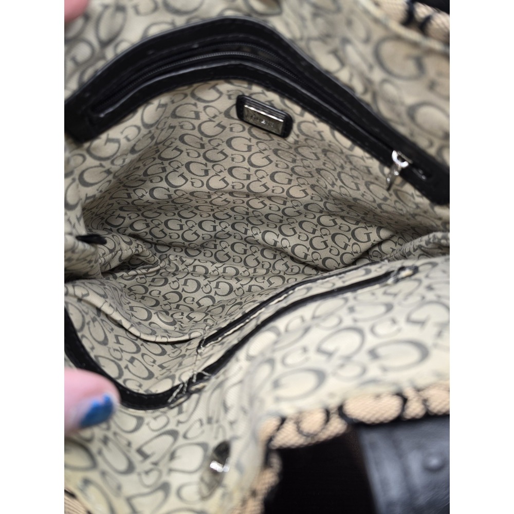 Vintage Guess Monogram Tote | Y2K Mob Wife Core - Picture 3 of 8